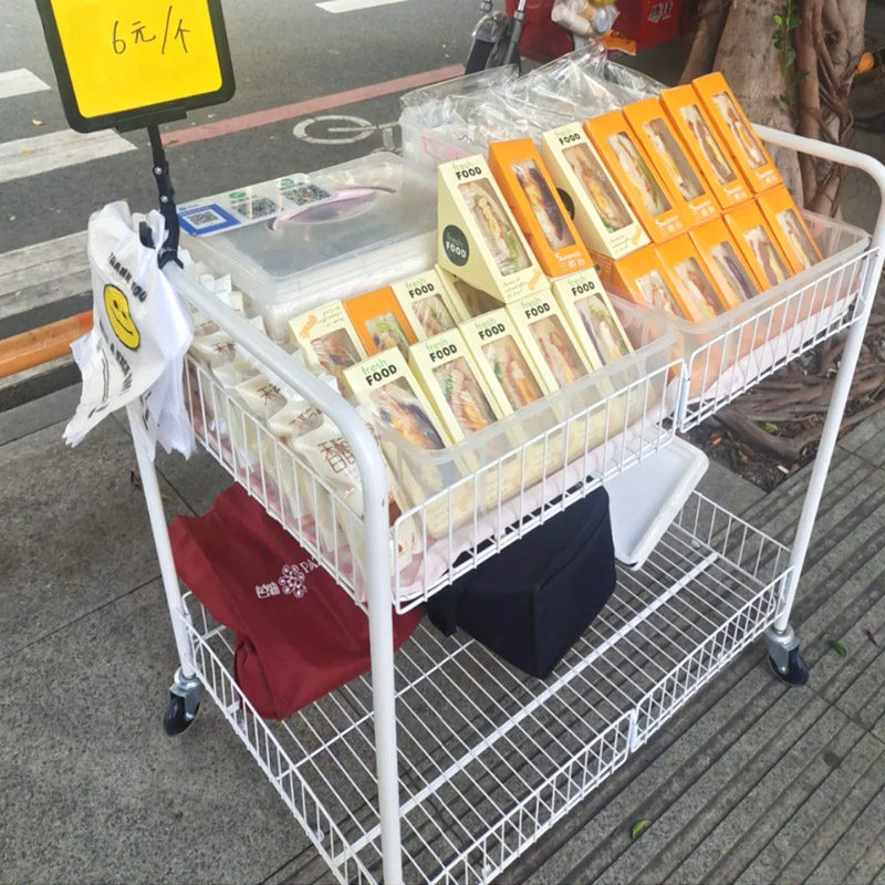 小推车冰粉夜市地摊手推车架子货架携式