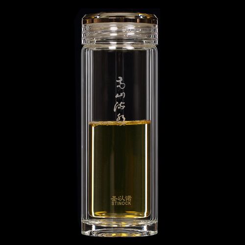 圣以诺 山流水层水杯女士带盖耐热茶杯随手杯