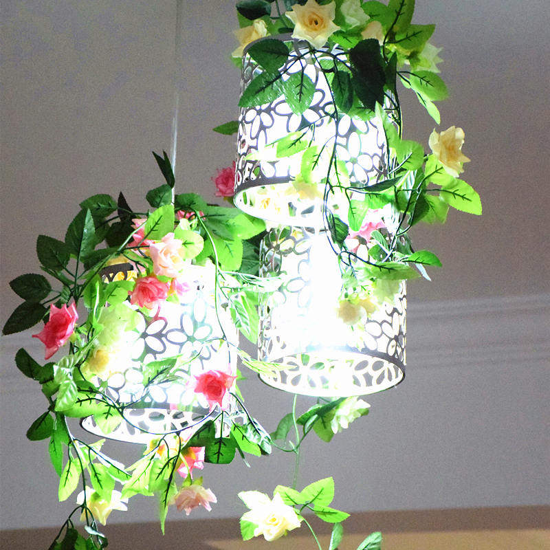 藤花吊兰椅装饰花藤条缠绕假花品吊椅串花吊篮藤椅藤蔓包管道神器