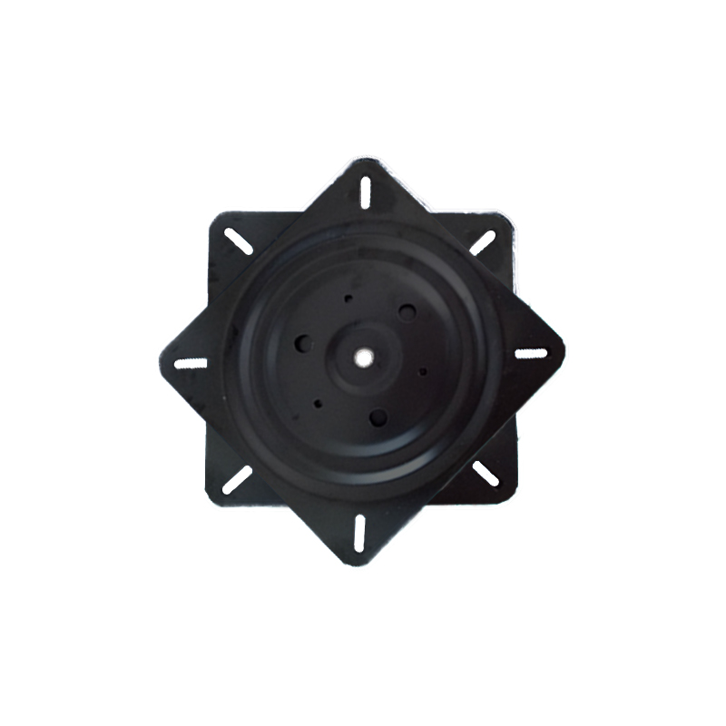 8寸黑色铁万向转盘电视电脑椅子旋转动底座轴承家具五金配件包邮