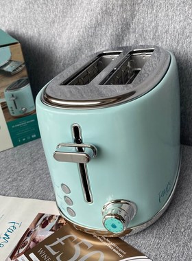 出口两片全自动多功能多士炉吐司机家用烤面包早餐机复古Toaster