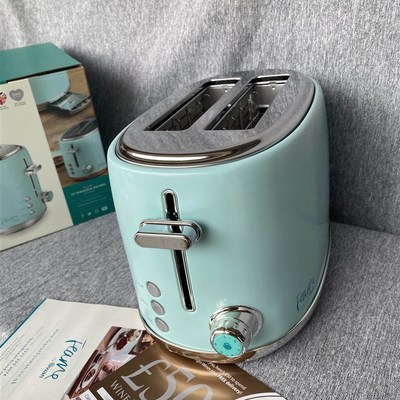 出口两片全自动多功能多士炉吐司机家用烤面包早餐机复古Toaster