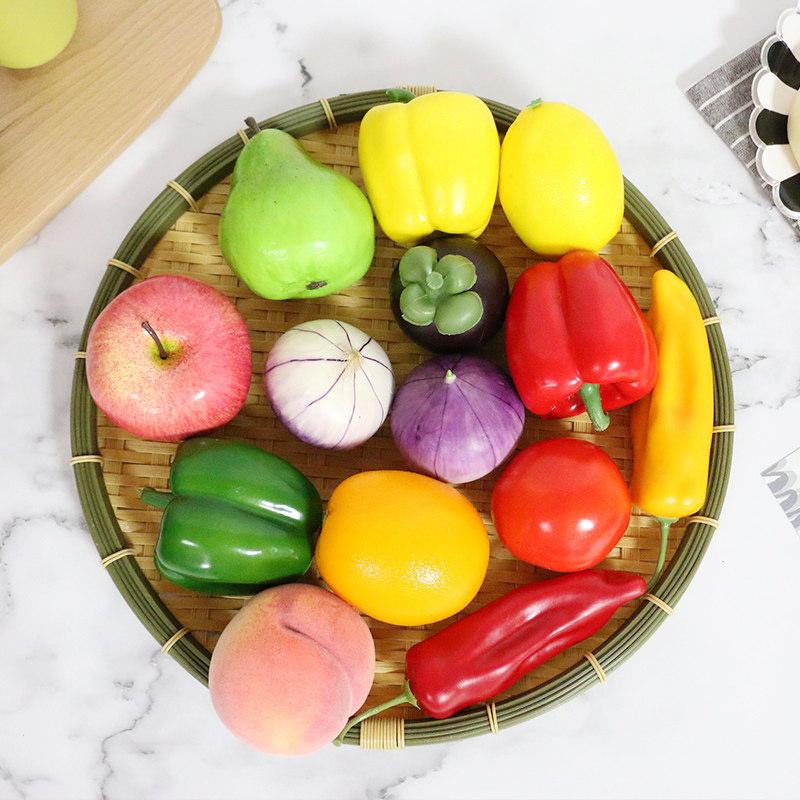 仿竹编簸箕竹筛子圆簸箕圆竹匾纯手工家用竹制品农家笸箩装饰