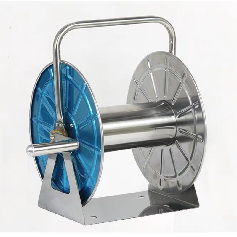 可挂可提金属洗车水枪卷管器水管收纳车架不锈钢高压架子定制园艺