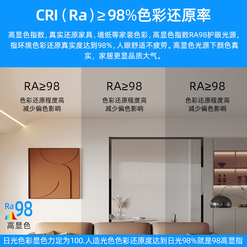 LED高显色全光谱护眼灯管T8防蓝光无频闪节能学生专用长条日光灯,家装灯饰光源,LED灯管,淘宝优惠券,粉丝福利购,淘宝优惠卷