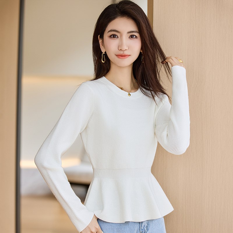 收腰短款毛衣女秋冬女装2024新款小个子气质上衣高级感打底针织衫