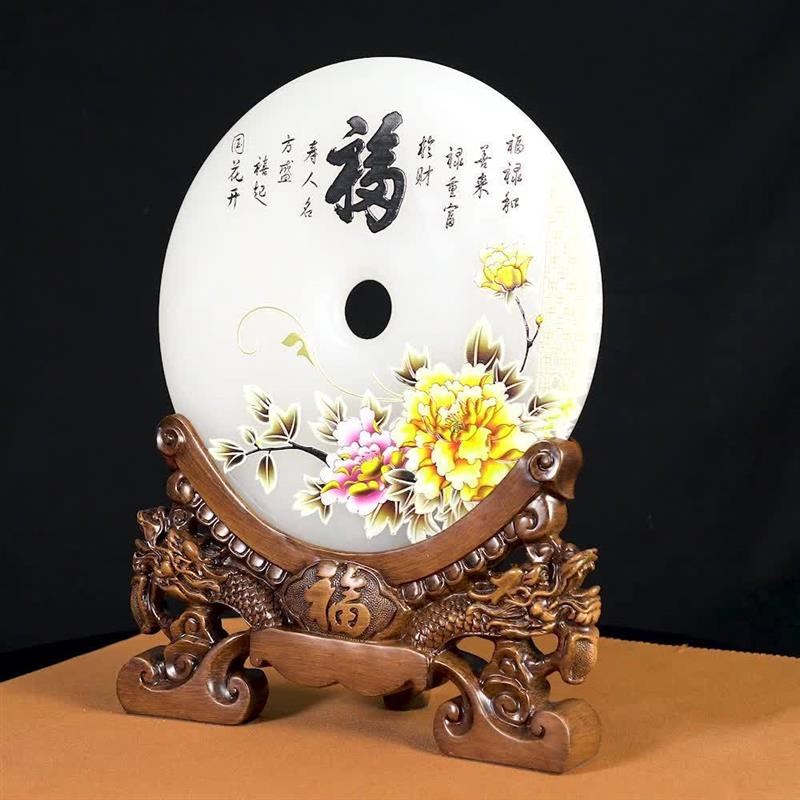 代发玉石平安扣阿富汗白玉工艺礼品家居装饰客厅商务礼品