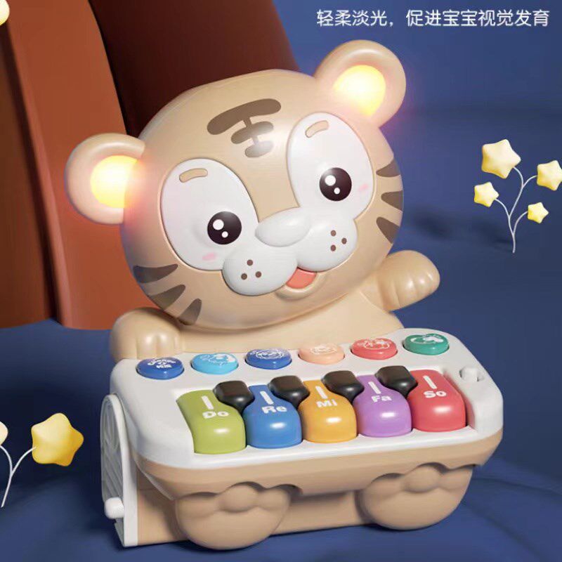 小老虎琴多功能幼儿电子琴滚球小钢琴个月以上宝宝童男女孩