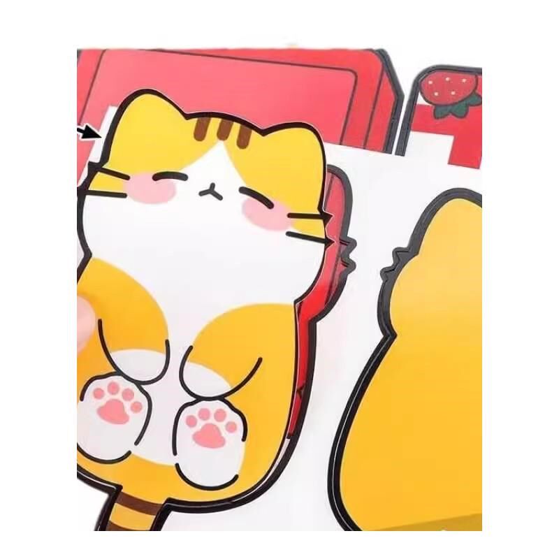 草莓果酱猫咪安静书免剪裁女孩儿diy材料手工制作仓鼠饲养员