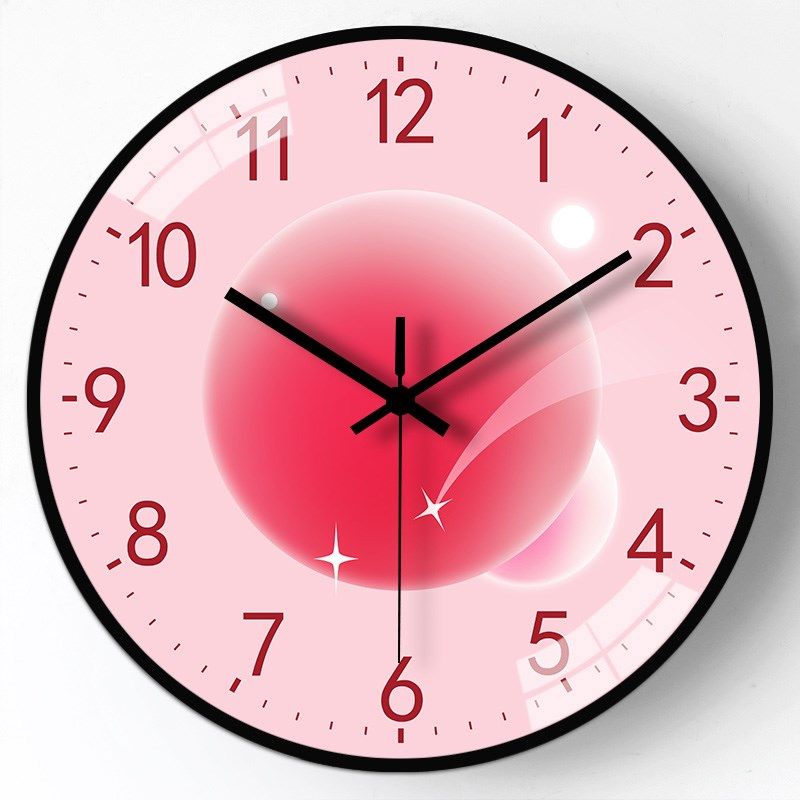 钟表挂钟客厅时尚创意个性时钟挂表家用静音免打孔电子石英钟