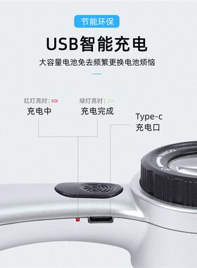 放大镜鉴定文物紫光灯电子带灯高倍珠宝高玉石手持