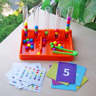 夹珠子专注力训练儿童幼儿园益智力发思维夹豆子教精细动作