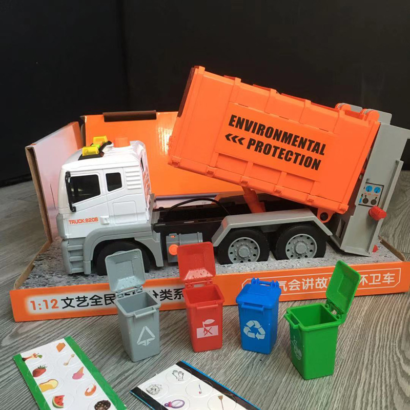 文艺惯性语音故事扫地车洒水车 运载车认识垃圾分类 路政清障拖车