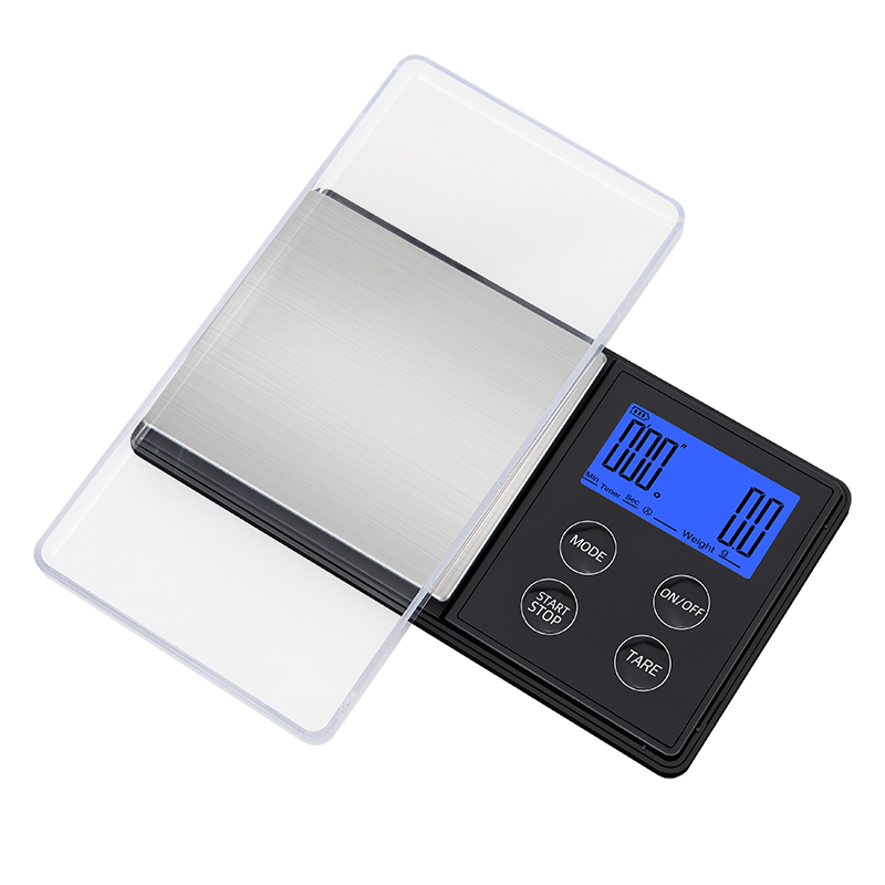 很薄小型专业手冲咖啡秤电子计时秤便携意式咖啡称电子秤精准克称