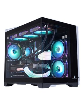 玩嘉孤勇者升级无立柱海景房全景侧透 板水冷台式箱