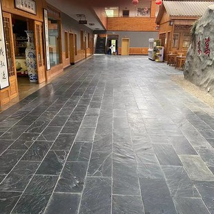 天然青石板地砖室外庭院防滑仿古石材民宿园别墅阳台地铺文化石