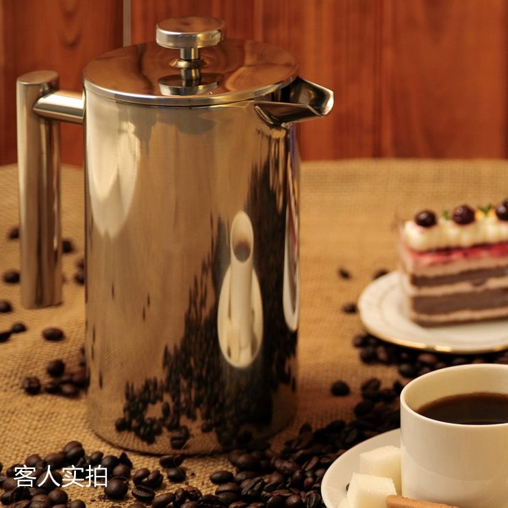 卖保温茶壶压热不锈钢法式过滤网家用茶手冲咖啡壶法压壶器冲酒店
