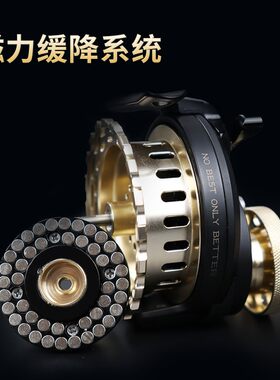 欧贝丝特鱼鹰筏钓轮新品磁力缓降带数显重微铅筏轮欧贝斯特钓轮