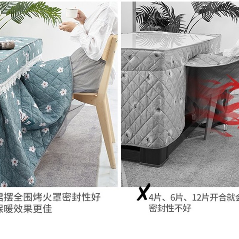 新款烤火罩套加厚电炉罩长方形茶几桌布电暖炉套取暖烤火炉套罩子