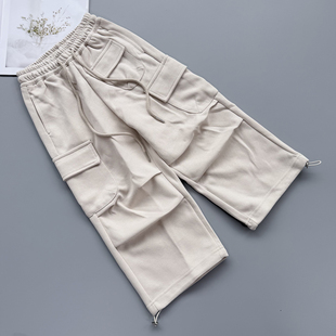 女童休闲长裤 子宝宝春装 春季 裤 小女孩针织直筒工装 110