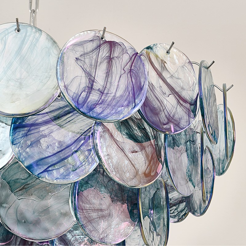 意式设计师玻璃吊灯酒店别墅客厅餐厅氛围感艺术造型圆形琉璃吊灯