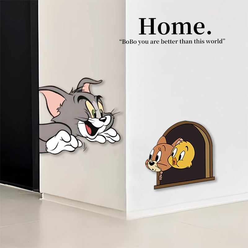 可爱补洞墙贴墙面美化装饰遮丑补小窟窿自粘防水防潮瓷砖裂痕遮挡