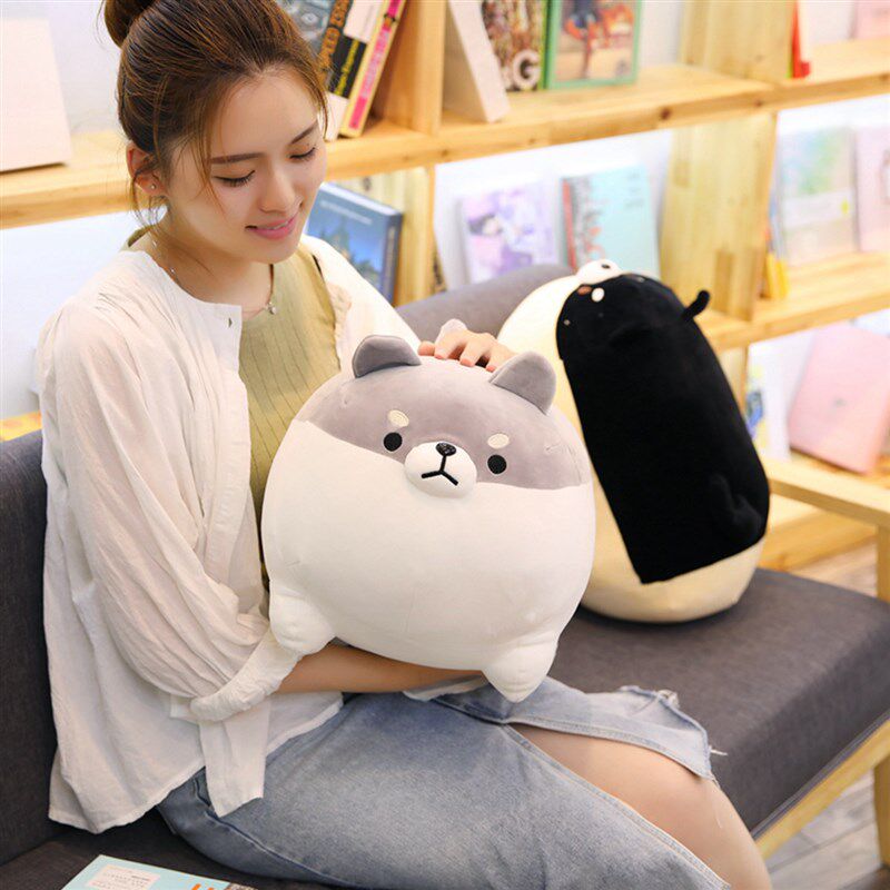 软萌柯基犬公仔毛绒圆滚滚趴款柴犬女孩玩偶睡觉大抱枕布娃娃