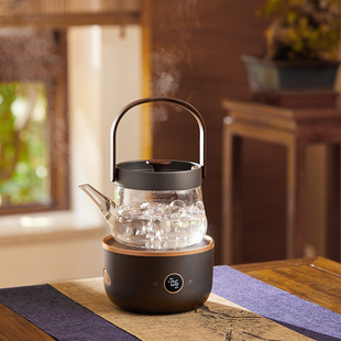 智蔚宋问电陶炉煮茶器玻璃烧水壶煮茶壶静音小型围V炉煮茶茶炉套