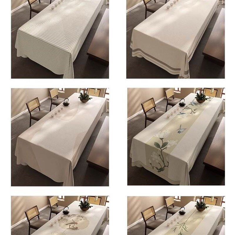 现代会议室长方形高档办公室桌布会议桌长桌布酒店高级感桌布