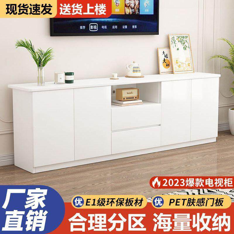现代简约电视柜客厅家用小户型轻奢极简加高墙柜落地柜餐边柜橱柜