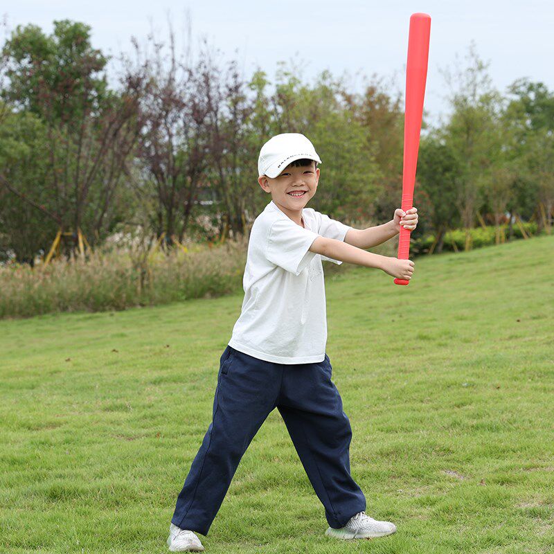 儿童棒球棍塑料幼儿园垒球棒橡胶道具训练装棒球棒加大加厚