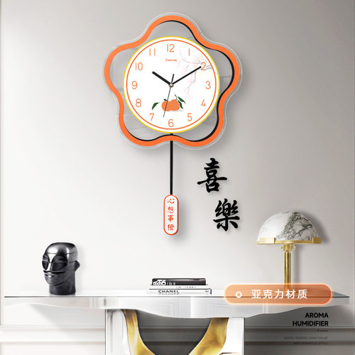 钟表挂钟客厅家用222新款时尚创意时钟挂墙静音石英钟挂表