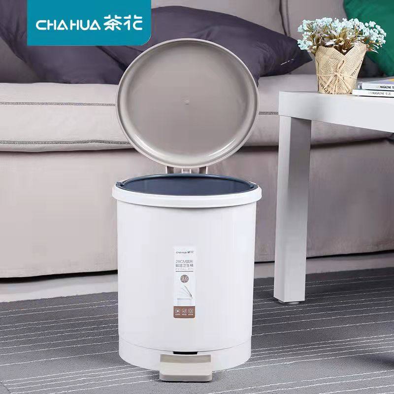 茶垃圾桶层大小号脚踩带盖卫生间厕所卧室带内筒脚踏垃圾桶