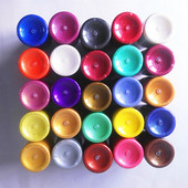 银色 酒红色 金属色丙烯颜料油画颜料彩绘珠光 古铜色 金色丙烯