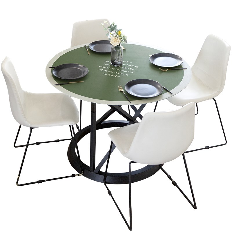 时尚生活哲学圆桌皮革餐桌垫防水防油免洗pvc家用防烫桌垫定制