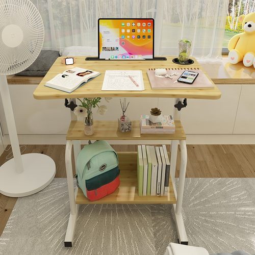 实木床边沙发升降学习写字书桌笔记本电脑桌床头小桌子