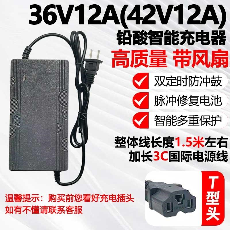 电动车充电器电动车24v36v48v2A12A铅酸电池锂电车代步车充电器