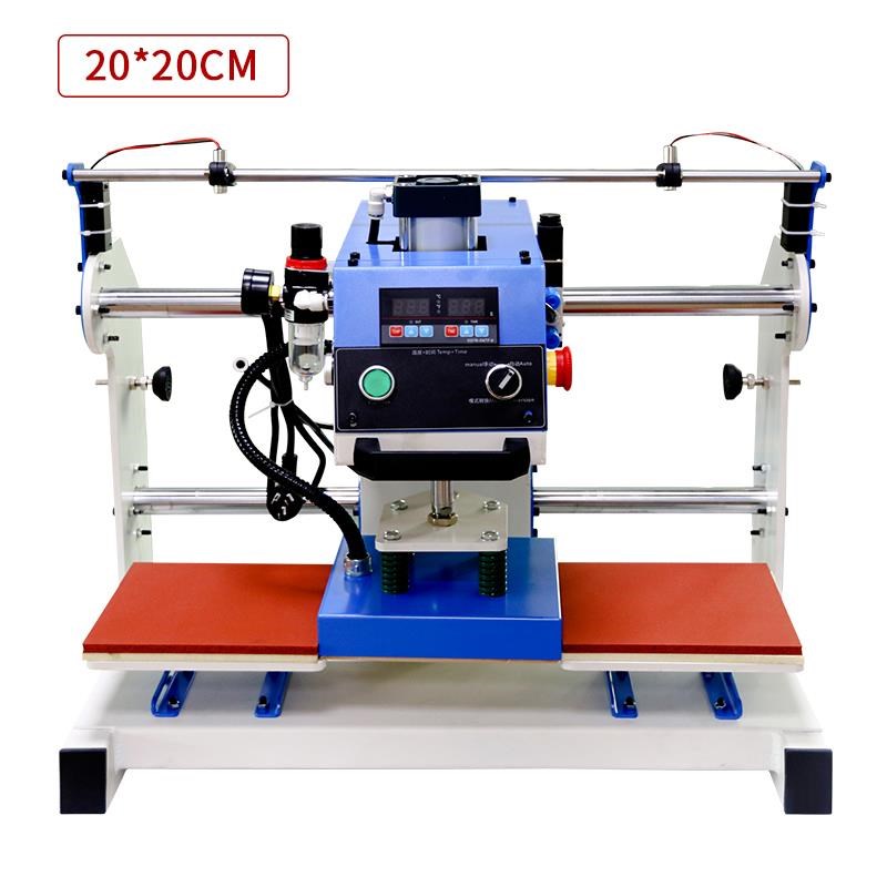 热转印自动气动上滑双工位烫画机烫钻平板烫印压烫印花机热转印机