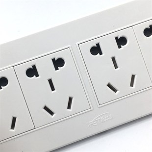 菲尔泰四位大板插座二十孔插板流水线家用暗装 排插孔