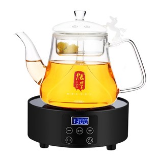 知鸣渡高硼硅耐高温玻璃煮茶壶加厚家用电陶炉烧水蒸汽壶 蒸茶壶