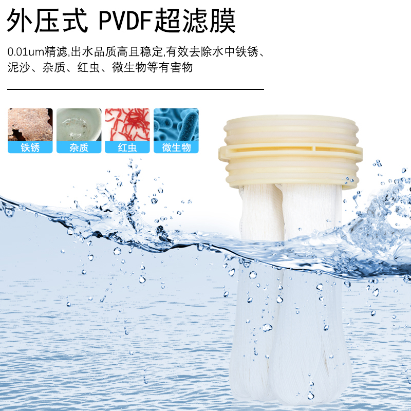 美软PVDF膜滤芯1吨2吨3吨4吨超滤净水器替换耗材