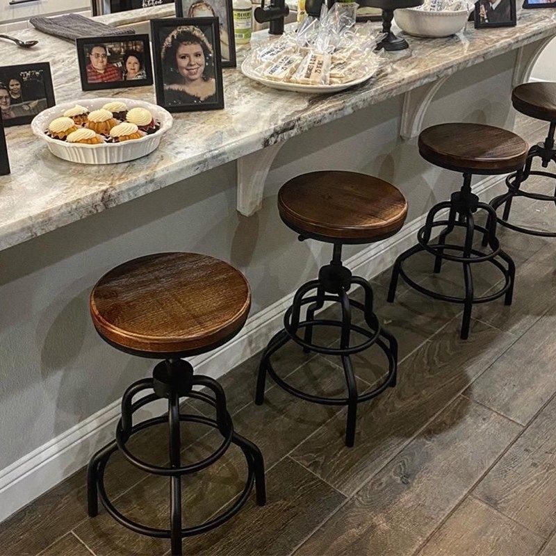 工业风复古酒吧椅民宿前台升降实木吧台凳家用简易餐椅高脚吧凳,商业/办公家具,酒吧椅,淘宝优惠券,粉丝福利购,淘宝优惠卷
