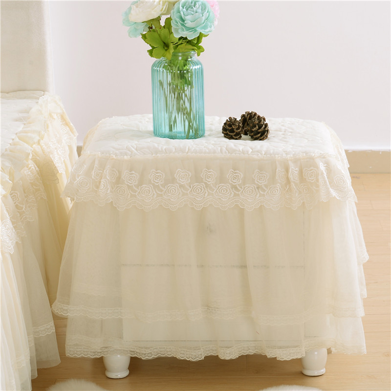 韩式蕾丝全包床头柜罩 夹棉加厚小台布防尘罩盖巾卧室床头柜套,居家布艺,万能盖巾,淘宝优惠券,粉丝福利购,淘宝优惠卷