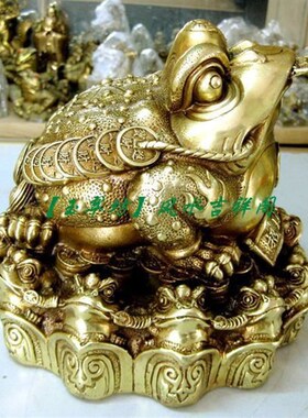 铜金蟾摆件大号家居装饰品店铺客厅办公室桌面吉祥摆设开业礼品