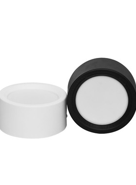 超薄吸顶吊线LED明装筒灯4寸5寸6寸圆形黑色免开孔射灯过道走廊灯