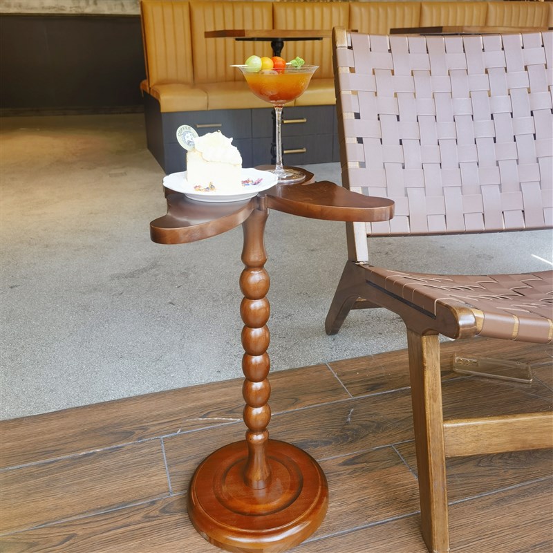 复古怀旧实木小茶几迷你沙发小边几床头网红中古小桌子置物架角几