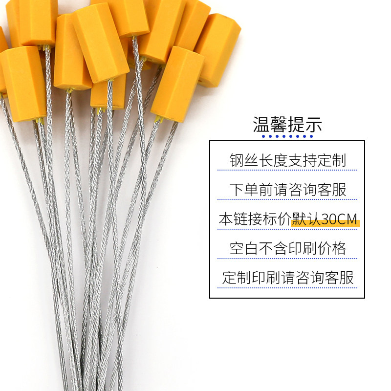 定制一次性抽紧式钢丝封条水电表铅封油罐车集装箱货柜防盗施封锁