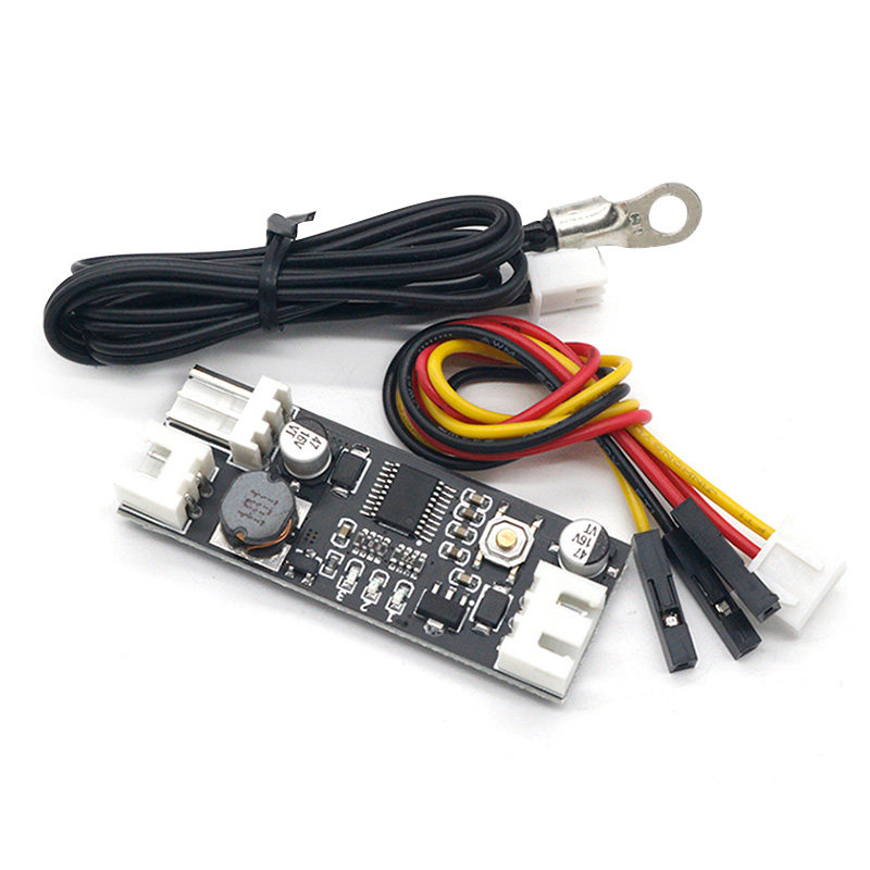 单路12V直流PWM 2-3线风扇温控调速器机箱机电脑风扇温控降噪模块