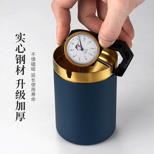 加厚不锈钢漏斗烟灰缸车载防飞灰家用客厅烟缸抗防摔加深防风烟灰