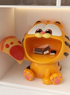 加菲猫周边客厅桌面玄关入户钥匙收纳装饰品乔迁新居搬家礼物摆件